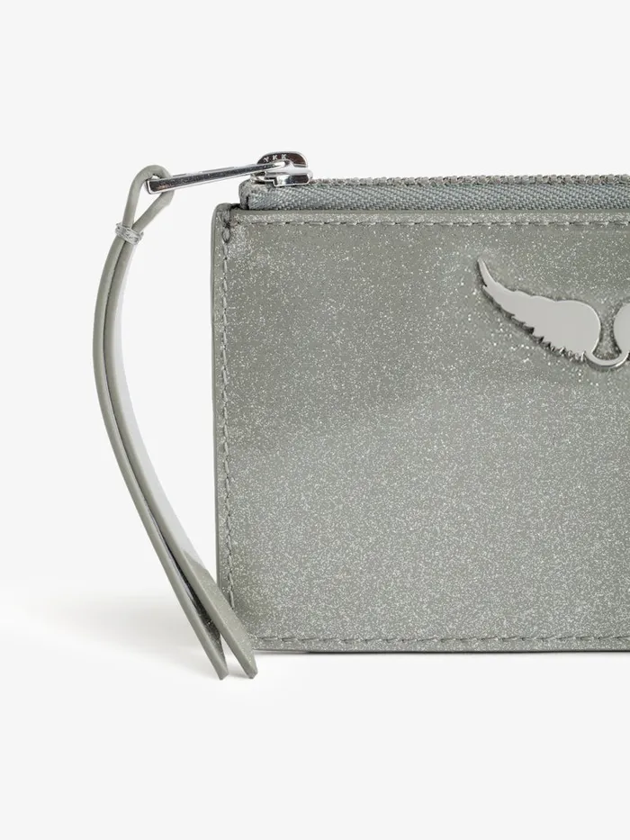 Women Zadig and Voltaire Wallets and Leather Goods ZV Card Card Holder Silver