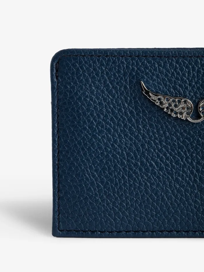Women Zadig and Voltaire Wallets and Leather Goods ZV Pass Card Holder Storm