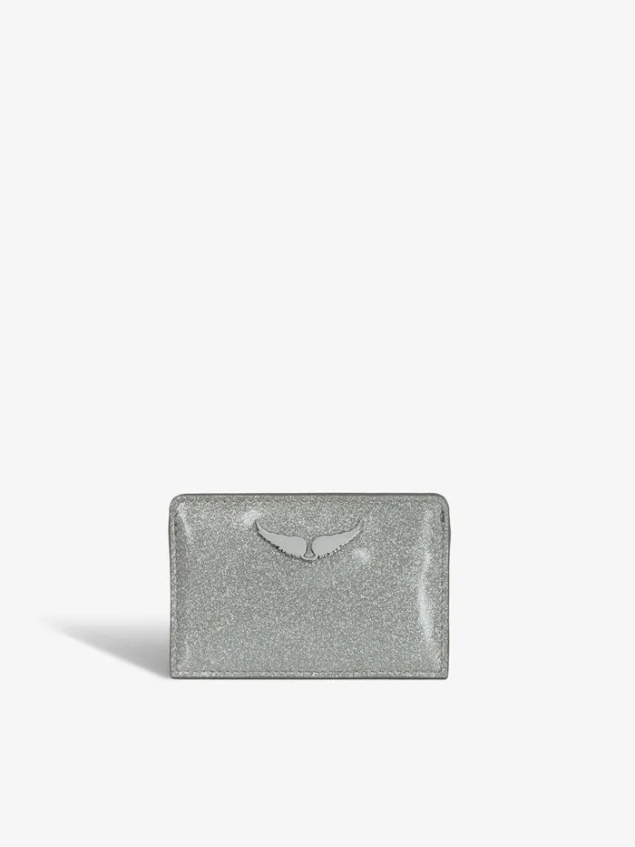 Women Zadig and Voltaire Wallets and Leather Goods ZV Pass Infinity Patent Card Holder Silver Women Zadig and Voltaire Wallets and Leather Goods ZV Pass Infinity Patent Card Holder Silver