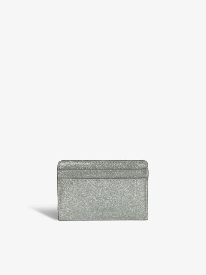Women Zadig and Voltaire Wallets and Leather Goods ZV Pass Infinity Patent Card Holder Silver