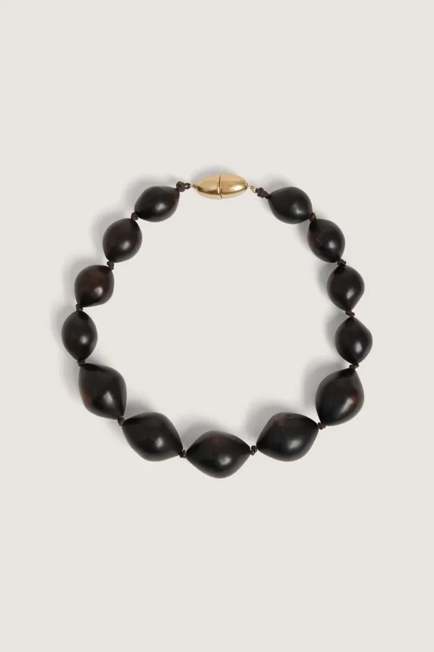 Women ZAMIA NECKLACE Dark Brown Soeur Jewellery
