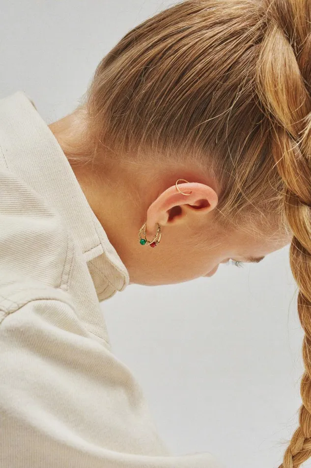 Women ZINC EARRINGS Green Soeur Jewellery