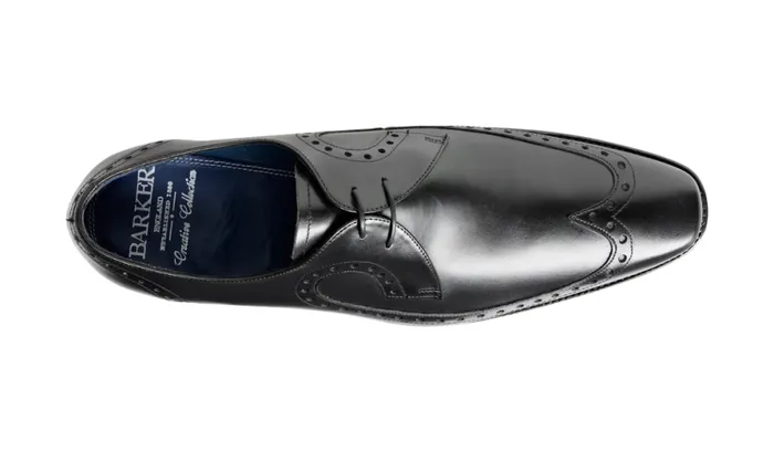 Woody 8211 Black Calf Mens Barker Shoes Brogues