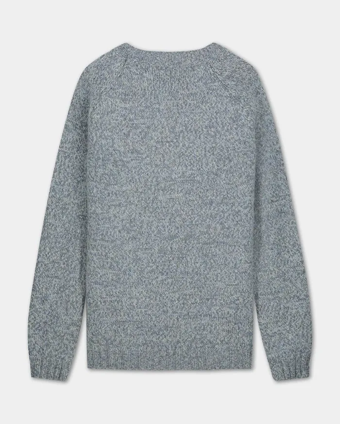 Wool Crewneck Melange Blue WomenMen Filling Pieces Hoodies and Sweatshirts