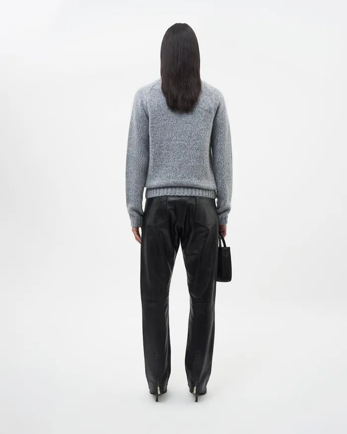 Wool Crewneck Melange Blue WomenMen Filling Pieces Hoodies and Sweatshirts