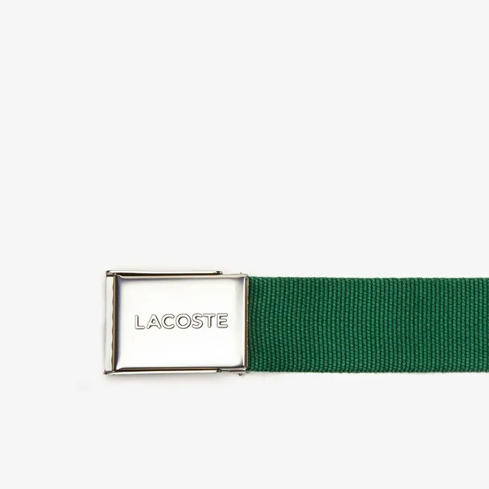 Woven Fabric Belt Green Mens Lacoste Belts Gift 4 You