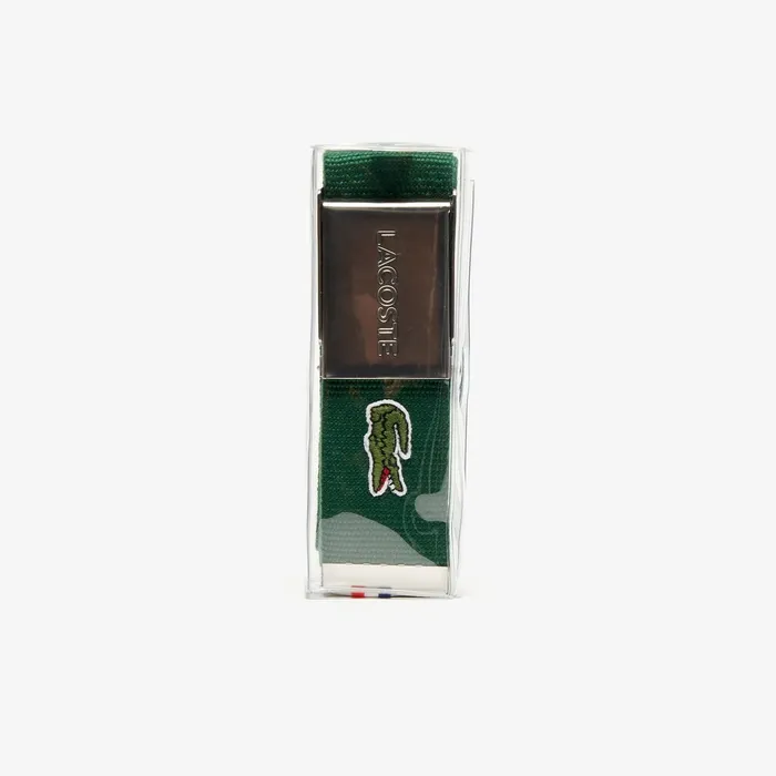 Woven Fabric Belt Green Mens Lacoste Belts Gift 4 You