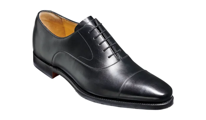 Wright 8211 Black Calf Mens Barker Shoes Oxfords