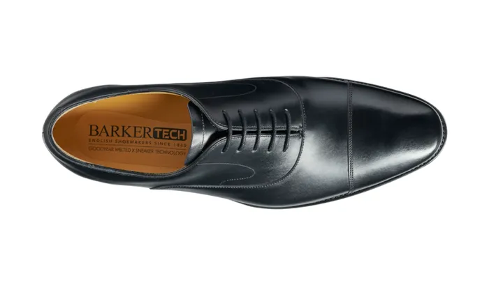 Wright 8211 Black Calf Mens Barker Shoes Oxfords