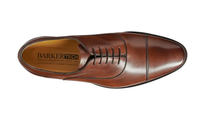 Wright 8211 Walnut Calf Mens Barker Shoes Oxfords