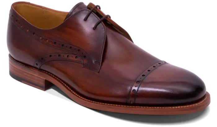 Wye 8211 Hand Brushed Brown Mens Barker Shoes Brogues