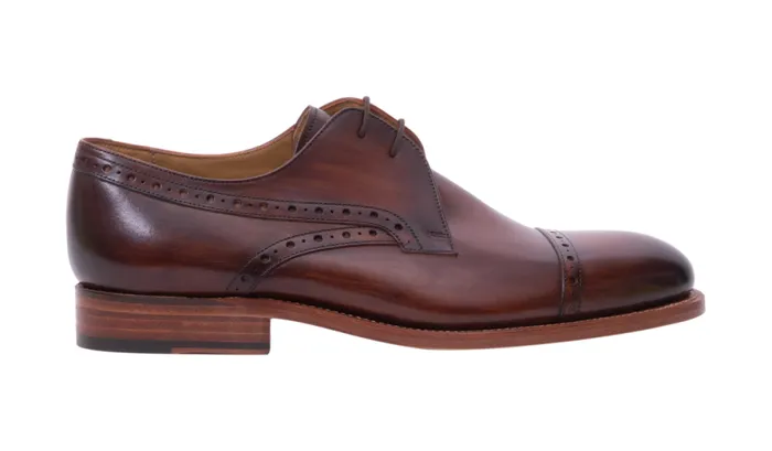 Wye 8211 Hand Brushed Brown Mens Barker Shoes Brogues
