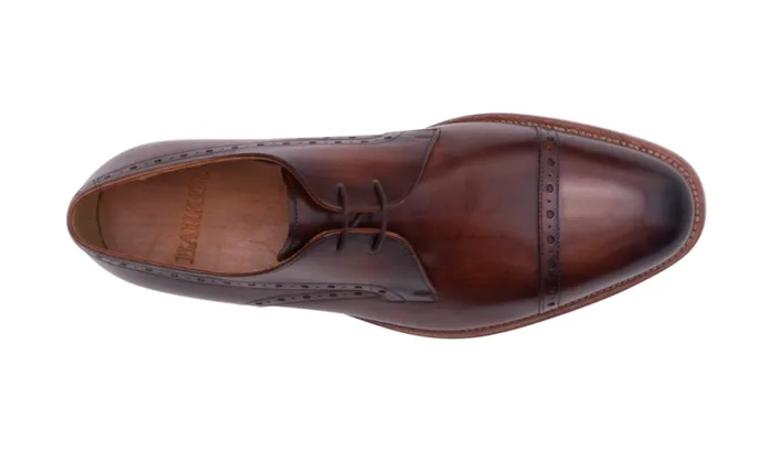 Wye 8211 Hand Brushed Brown Mens Barker Shoes Brogues