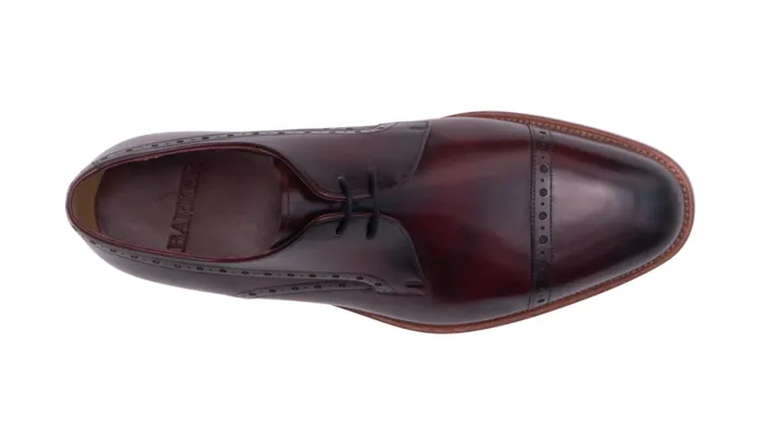 Wye 8211 Hand Brushed Burgundy Mens Barker Shoes Brogues