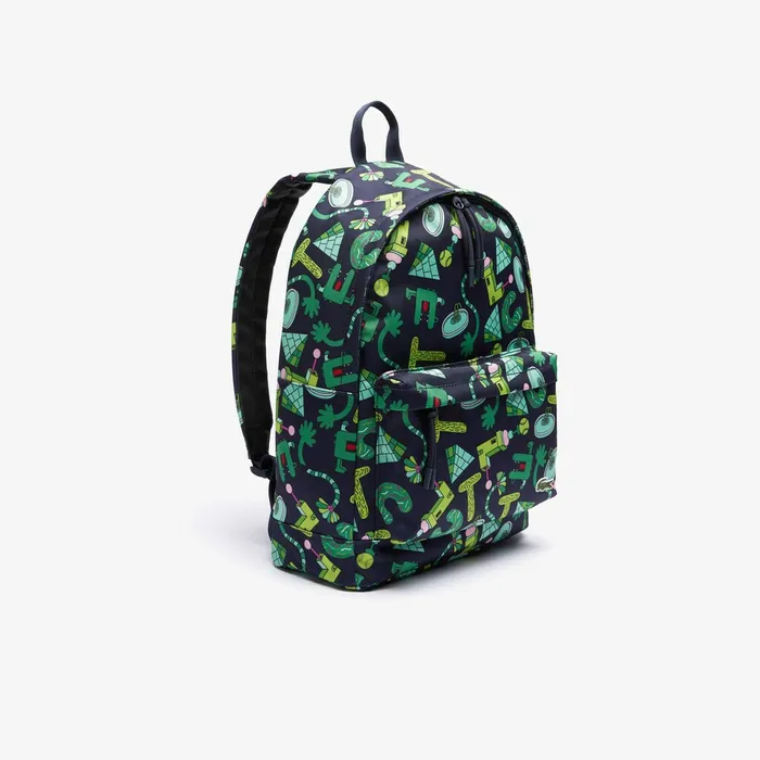 x Jeremyville Croc Graphic Printed Backpack Croc Allover Mens Lacoste Bags For Sale Online