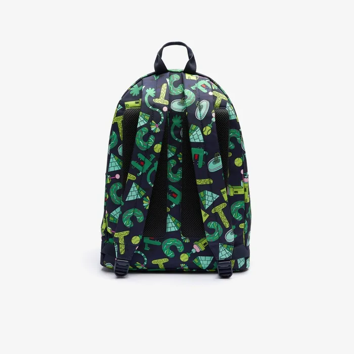 x Jeremyville Croc Graphic Printed Backpack Croc Allover Mens Lacoste Bags For Sale Online