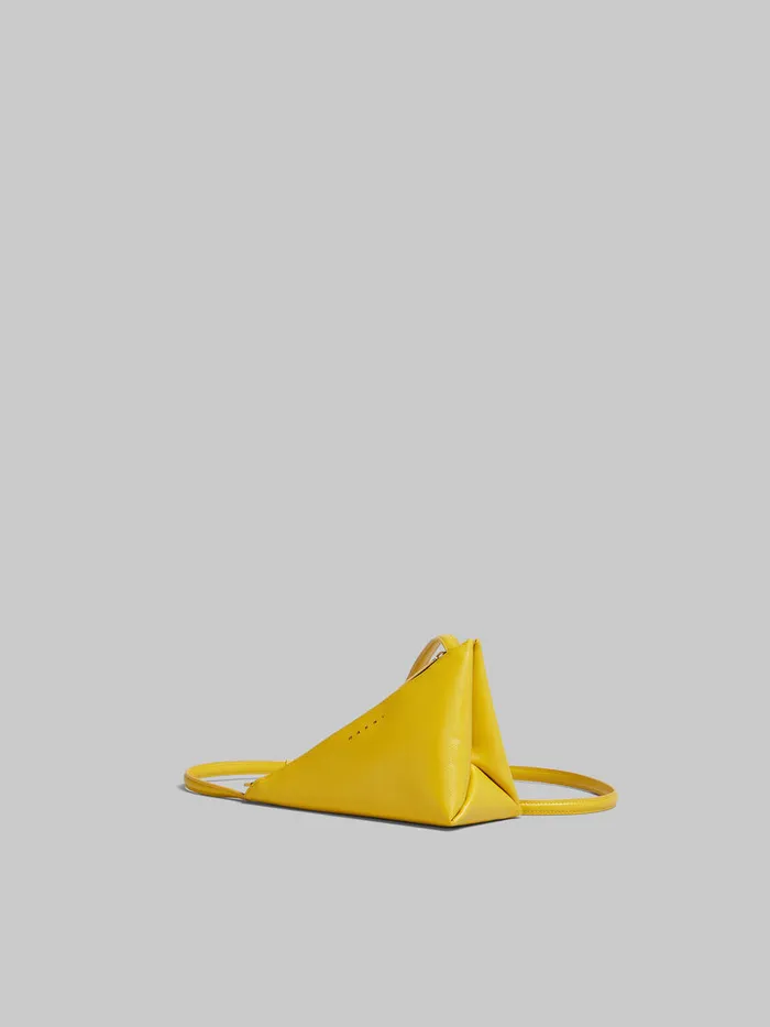 Yellow Leather Prisma Triangle Crossbody Bag Men Marni Crossbody Bags