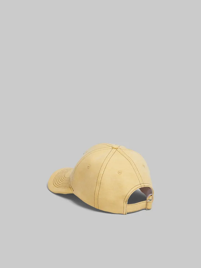 Yellow Organic Denim Baseball Cap With Marni Mending Men Marni Hats